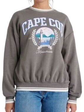 Limited Too Women's Grey Cape Cod  Graphic Sweatshirt